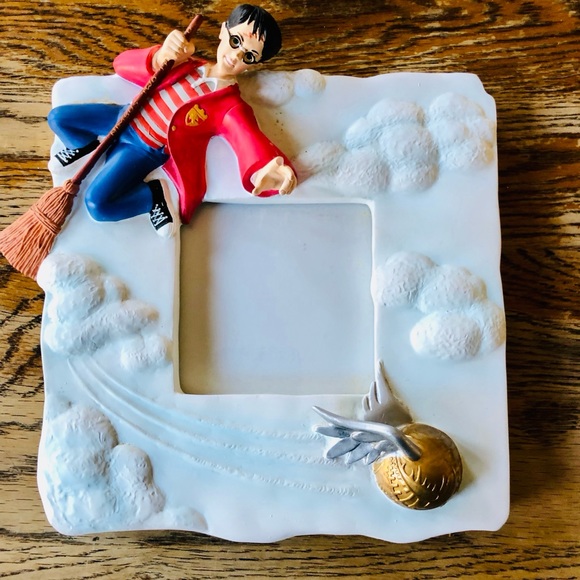 Other - Vintage Harry Potter 2001 Hallmark Picture Frame Quidditch Snitch Resin Ceramic